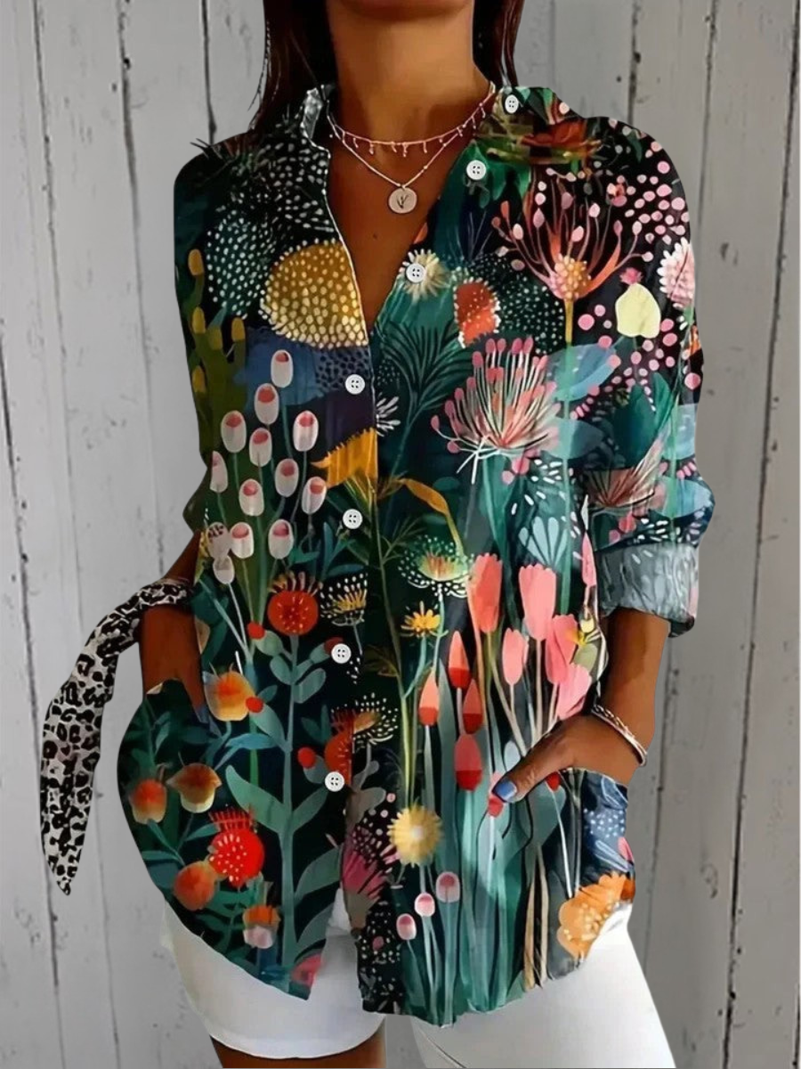 Anica - Żywa Artystyczna Bluzka na Guziki