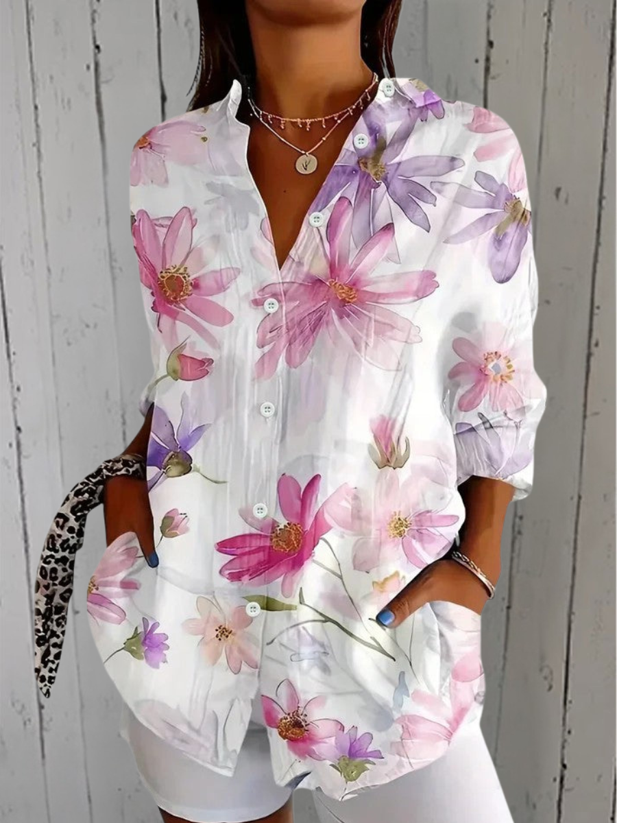 Anica - Żywa Artystyczna Bluzka na Guziki